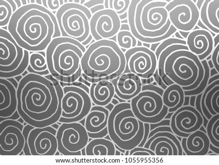 Light Silver, Gray vector abstract doodle pattern. Colorful illustration in abstract style with doodles and Zen tangles. A completely new design for your business.