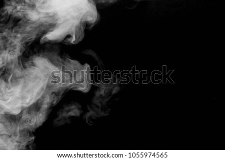 smoke vapor white isolation black blackground