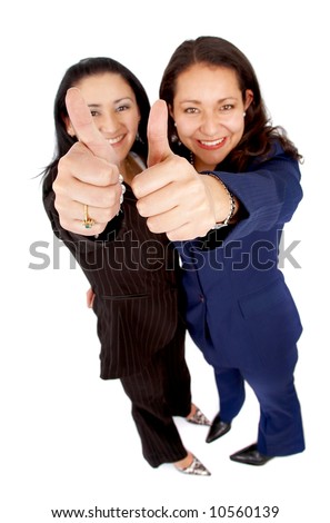 women sucess in business isolated over a white background