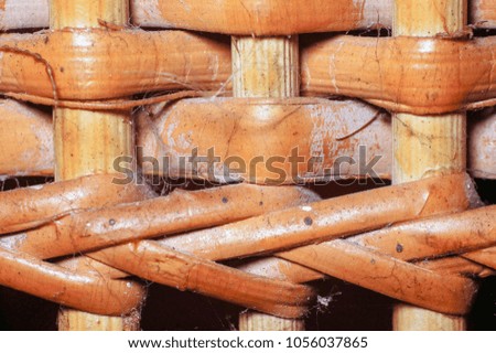 wood pattern on Thai craft basket