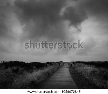 Stormy Skies over path