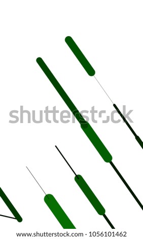 Light Green vertical layout with flat lines. Decorative shining illustration with lines on abstract template. Best design for your ad, poster, banner.