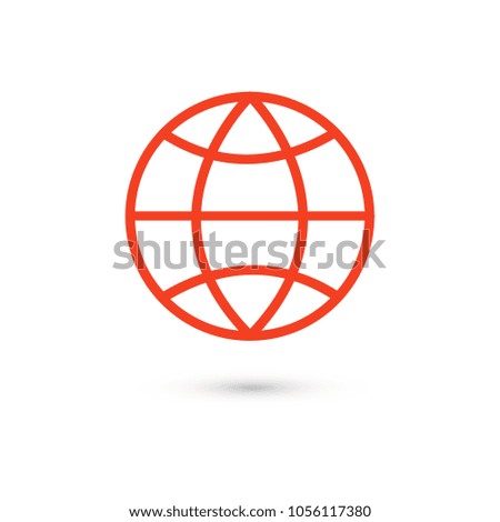 Planet vector icon. Earth is a symbol. Transport concept. Global icon. Globe