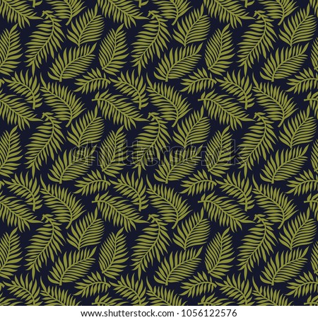 Seamless vector leaves pattern