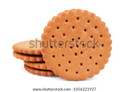 chocolate biscuits on a white background