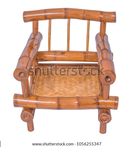 Bamboo chair  isolated on white background