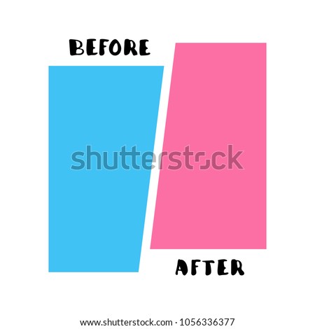 Template background before and after. Vector illustration. Royalty-Free Stock Photo #1056336377