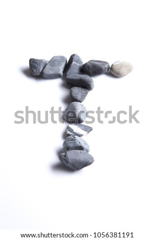 English Alphabet A-Z stone design for event occasion spa and for special design gift 