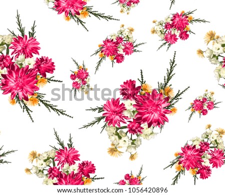 flowers geometric fashion fabric pattern