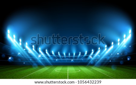Public Buildings. Football Arena. World Cup Vector illustration Royalty-Free Stock Photo #1056432239