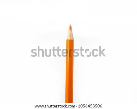 color pencil orange white background