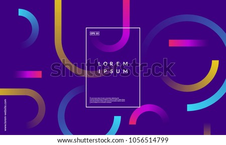 Minimal geometric background. Simple shapes with trendy gradients. Eps10 vector. Royalty-Free Stock Photo #1056514799