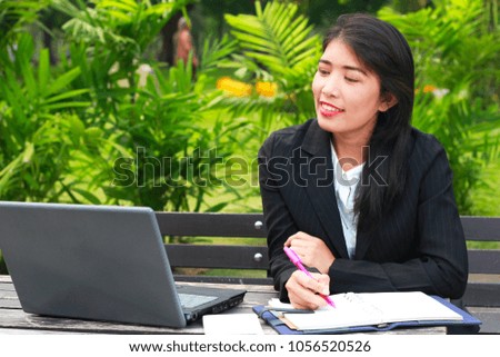 business woman working