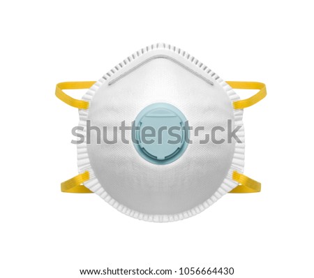 Safety mask for dust protection on white background, including clipping path Royalty-Free Stock Photo #1056664430