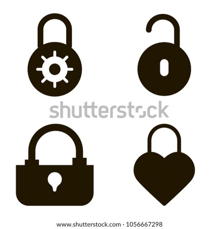 lock icons set. lock icons collections. sign design