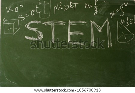 STEM word cloud with colorful plastic letters on black background ,Education STEM concept.