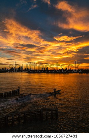 Amazing sunset in Miami