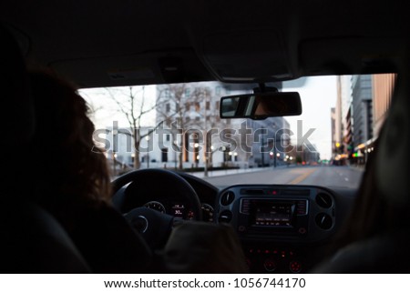 Driving Through Downtown Streets
