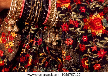 pretty national indian accessories and sari