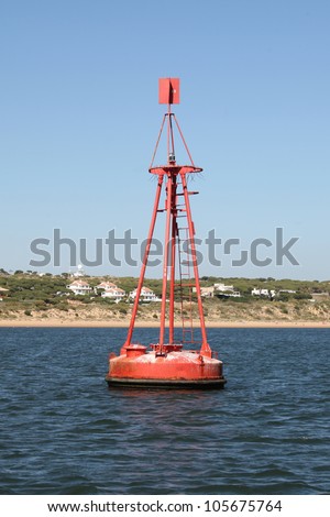 Buoy marking the navigable depth