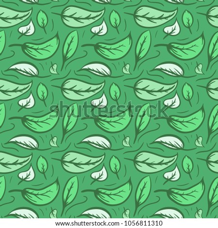 abstract leaves hand draw design pattern leaf illustration texture