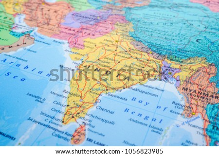 India Map geographic world globe