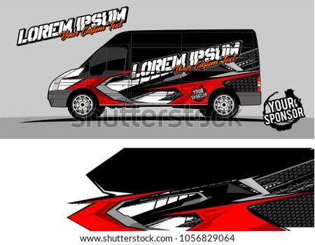 modern vehicle graphic kit. Abstract racing background for car, truck, van, boat wrapping decals. can be used for other background graphic needed too. 
