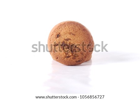 Stacked Salted Cumin Cookies or Jeera Cookies as we call them in India are ideal for tea time. Little Sweet and Little Salty isolated on White Background