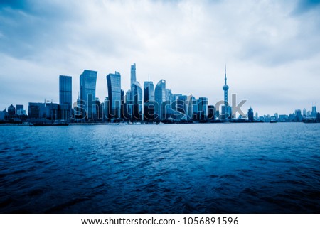 financial district of shanghai, china