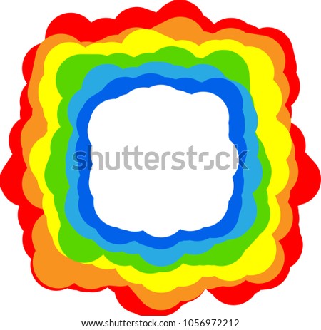 Rainbow color frame