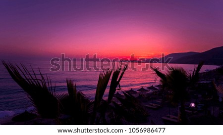 Sunset on Borsh Beach - Albania