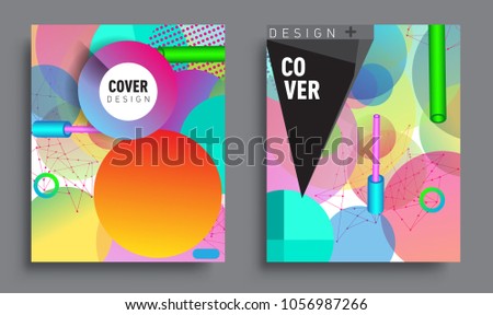 Sets of Abstract geometric pattern design and background. modern design, cover, template, decorated, brochure, flyer.