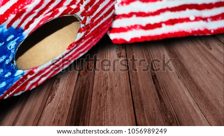 American flag on brown background  for Independence Day in the USA on Tissue art