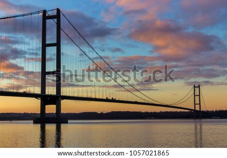 Humber Bridge, Suspension Bridge Royalty-Free Stock Photo #1057021865