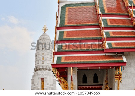 Travel and tourism Art of Thailand antique temple wat is famous for tourist