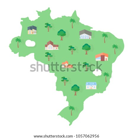 Brazil America map real estate