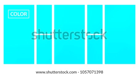 Turquoise screen gradient set with modern abstract backgrounds. Colorful fluid cover for poster, banner, flyer and presentation. Template with screen gradient set for screens and mobile app. 