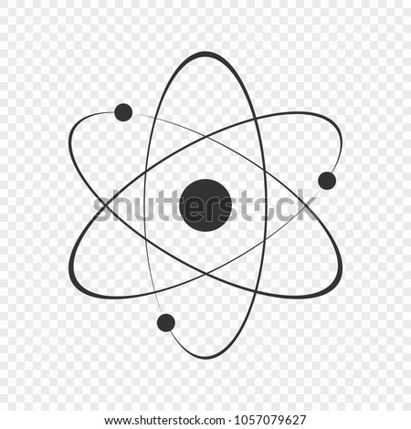 Atom icon. Vector illustration. Royalty-Free Stock Photo #1057079627