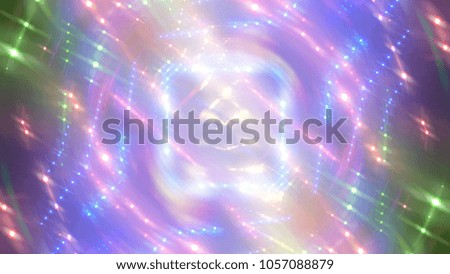 abstract shiny multicolored background with beams and stars. illustration digital.