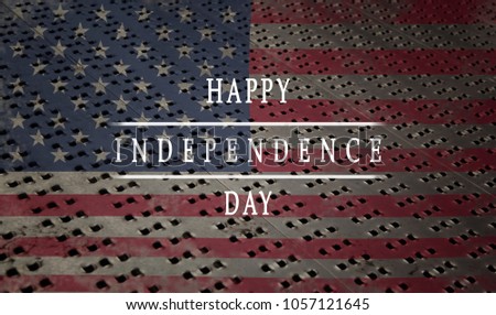 Background, card national flag of the United States of America Inscription Happy independence day. Good concept banner.