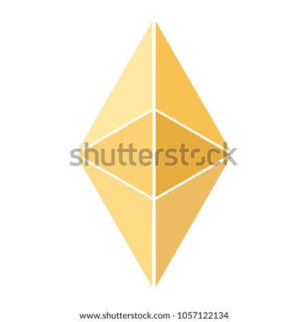 Ethereum criptocurrency icon, blockchain platform logo. 