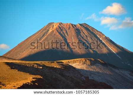 Chiliques Volcano in the Altiplano (High Andean plateau), Atacama desert, Chile, South America