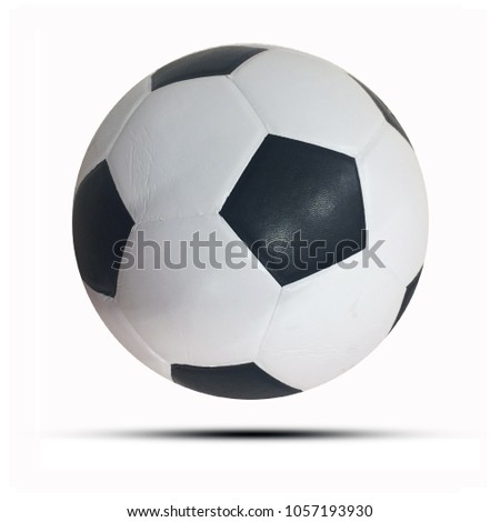 Football on white background,soccer ball on background