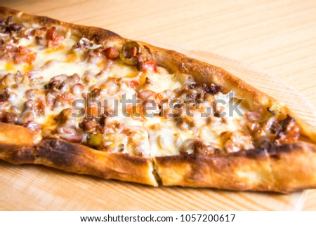 Turkish pizza and traditional pide