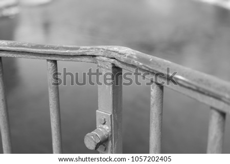 Steel construction in black and white