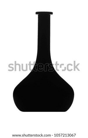 black vase on white background