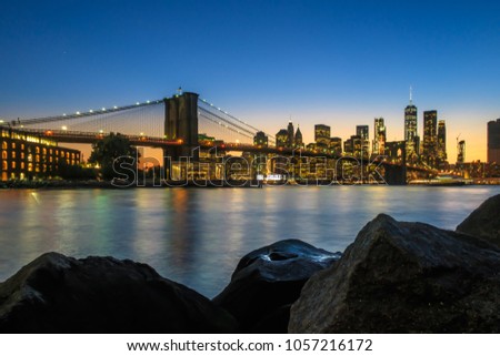 New York skyline - Brooklyn Bridge