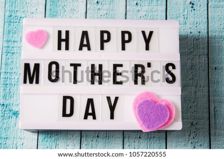 Lightbox with the words: Happy MotherÂ´s Day