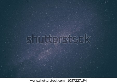 The Milky Way at night sky. Dark starry sky background
