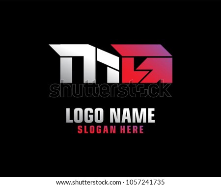 Initial letter M G logo template vector